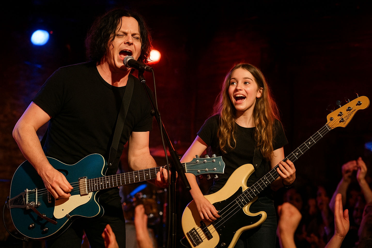 Jack White Performs with Daughter Scarlett in Brooklyn