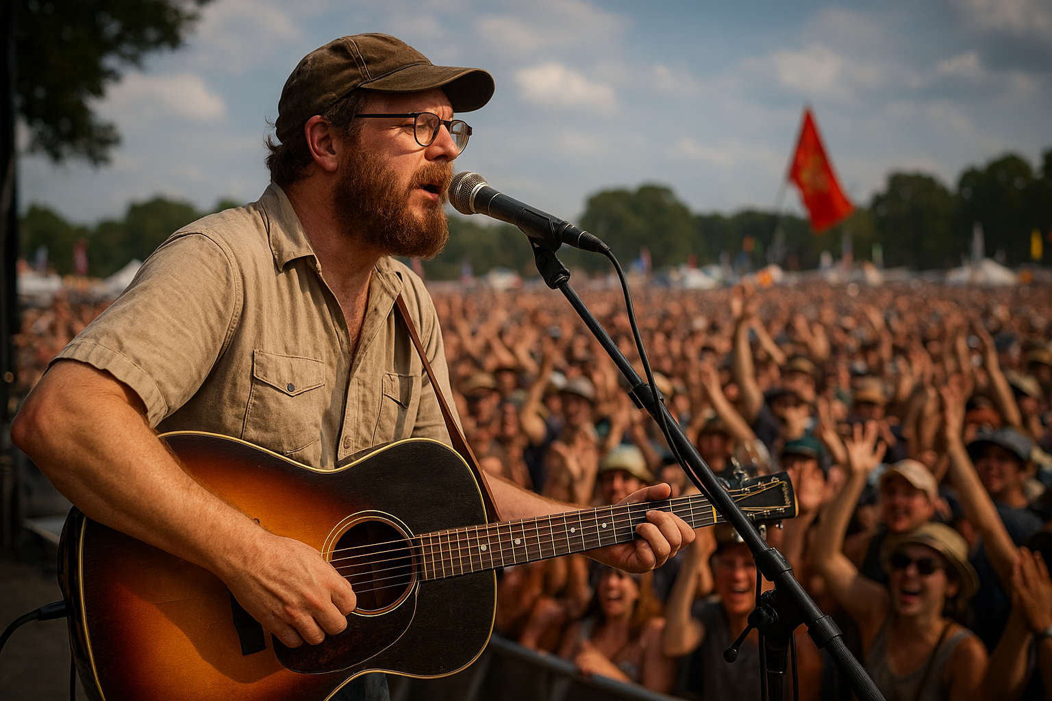 Justin Vernon Performs Bob Dylan Covers at Eaux Claires Festival