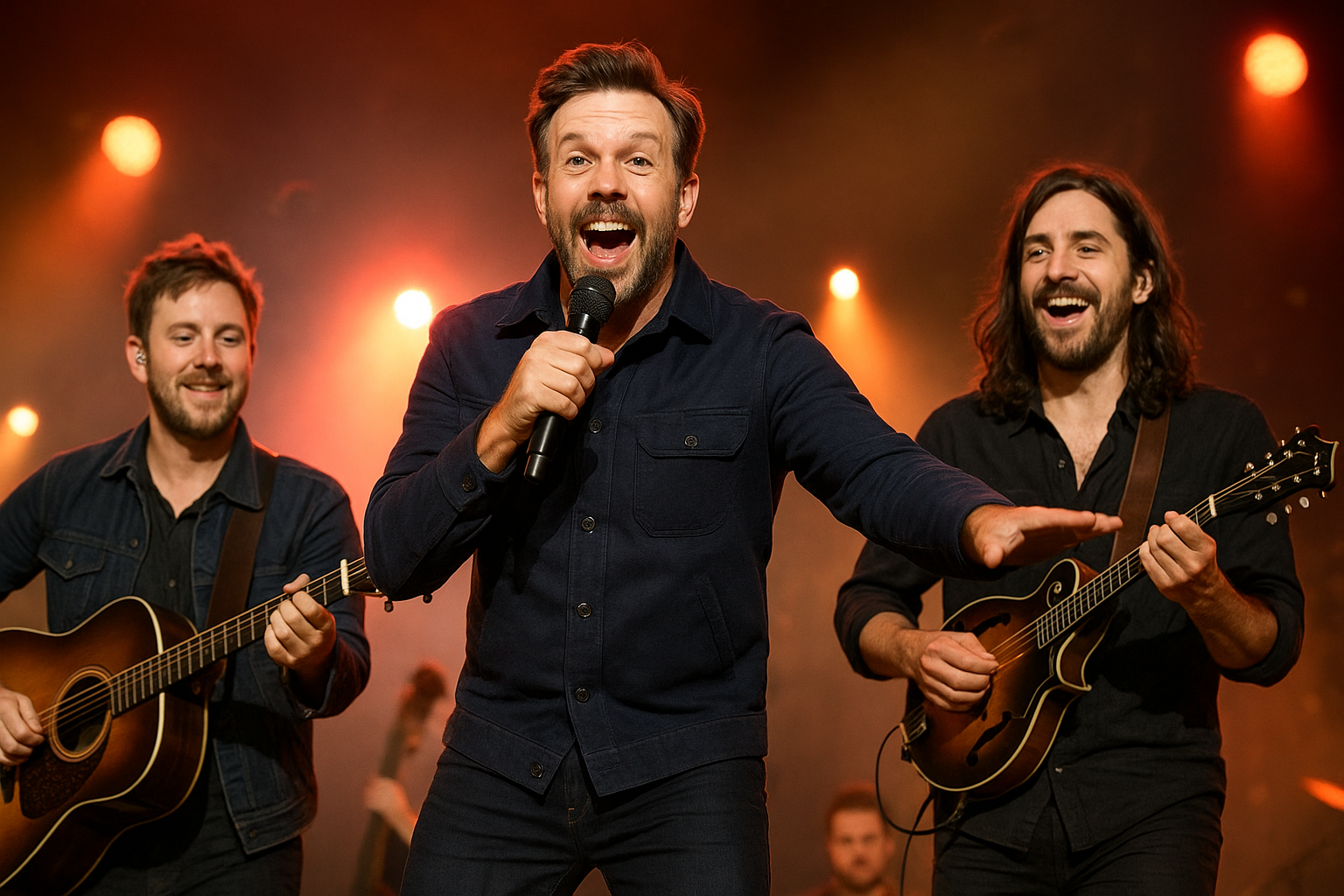 Jason Sudeikis Surprises Fans with Onstage Performance with Mumford and Sons