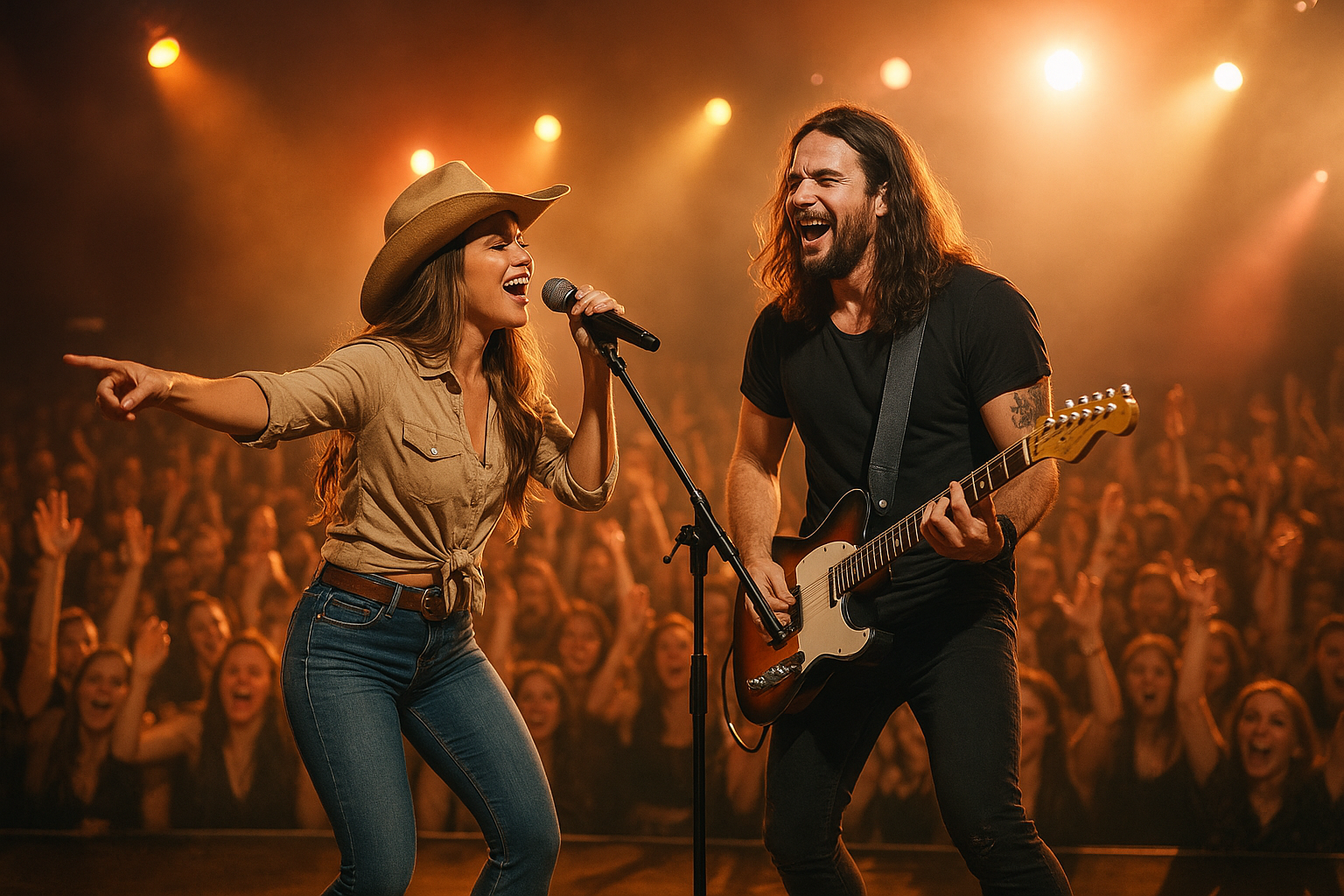 Lainey Wilson and John Mayer Collaborate Live at All For the Hall Event