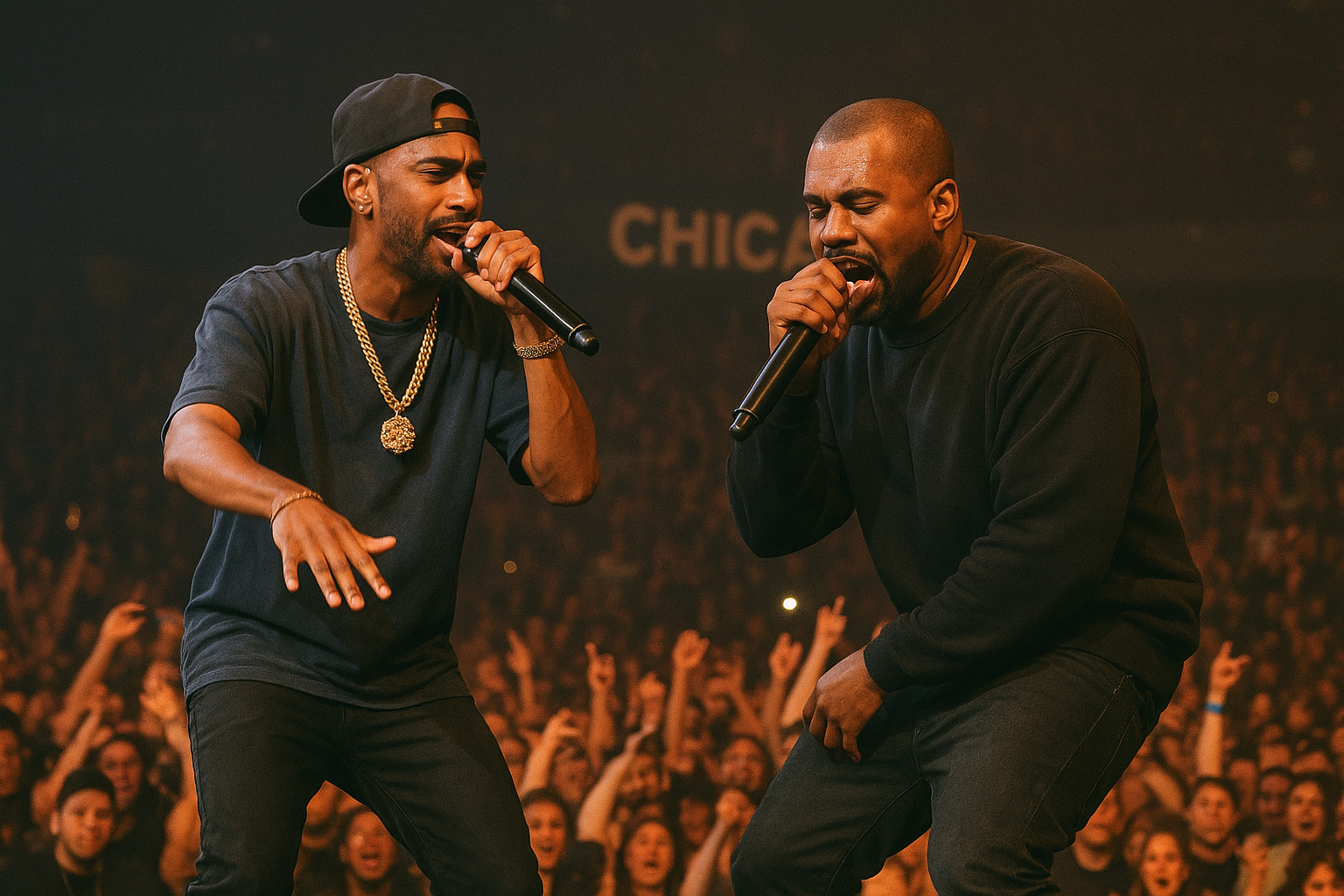 Big Sean and Kanye West Reunite with Surprise Chicago Performance