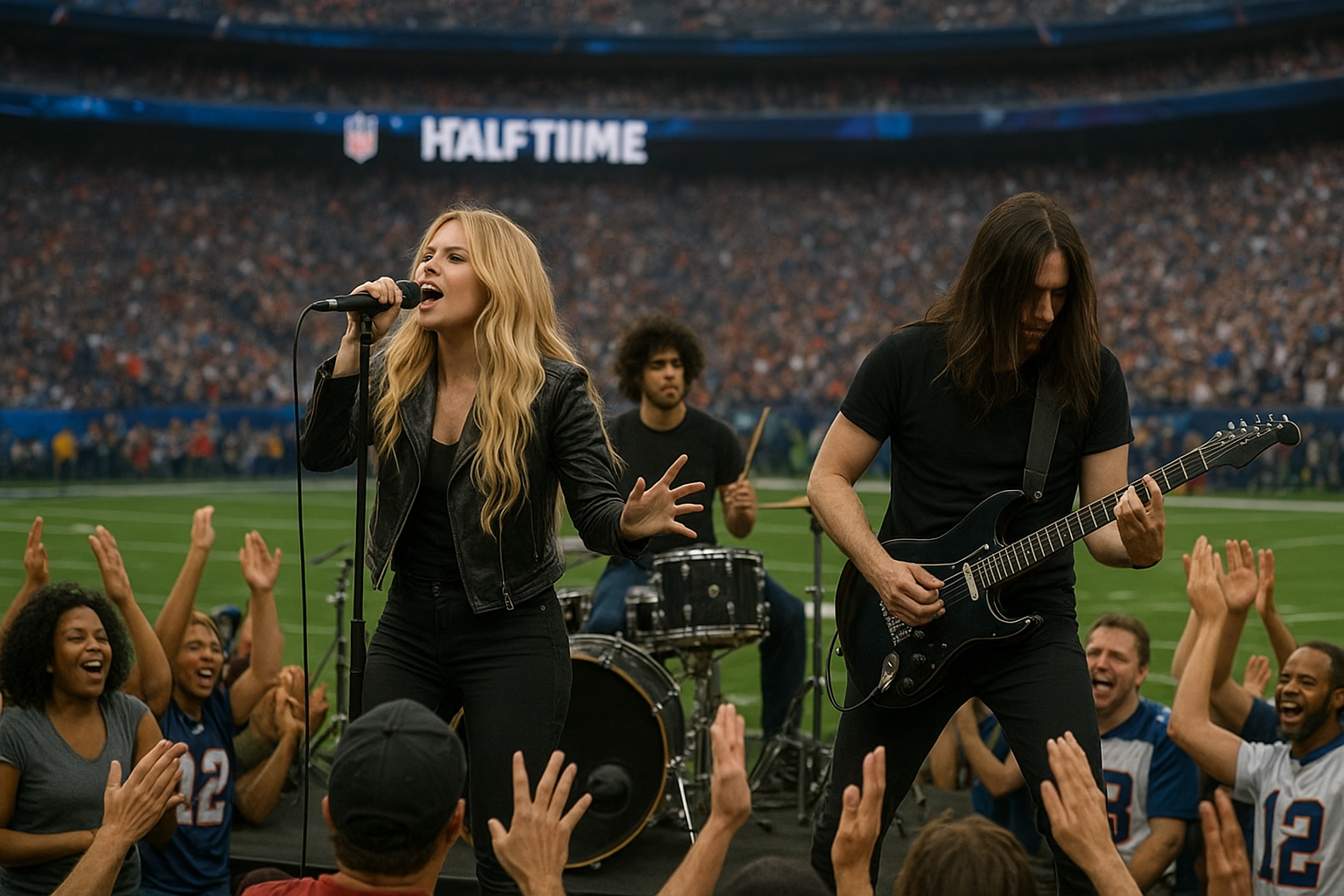 Soundgarden Members Join Taylor Momsen and Mike McCready for NFL Halftime Performance